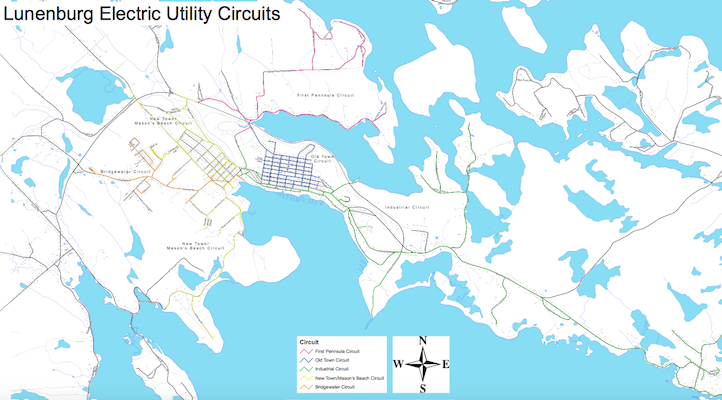 该镇电气服务的地图