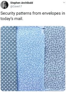 信封上的安全图案