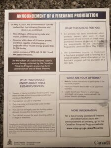 皇家骑警写给枪支拥有者的信