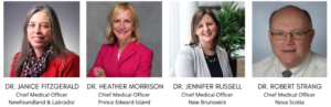 首席医疗官Janice Fitzgerald博士、Heather Morrison博士、Jennifer Russell博士和Robert Strang博士的照片。