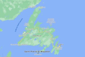 纽芬兰岛的地图