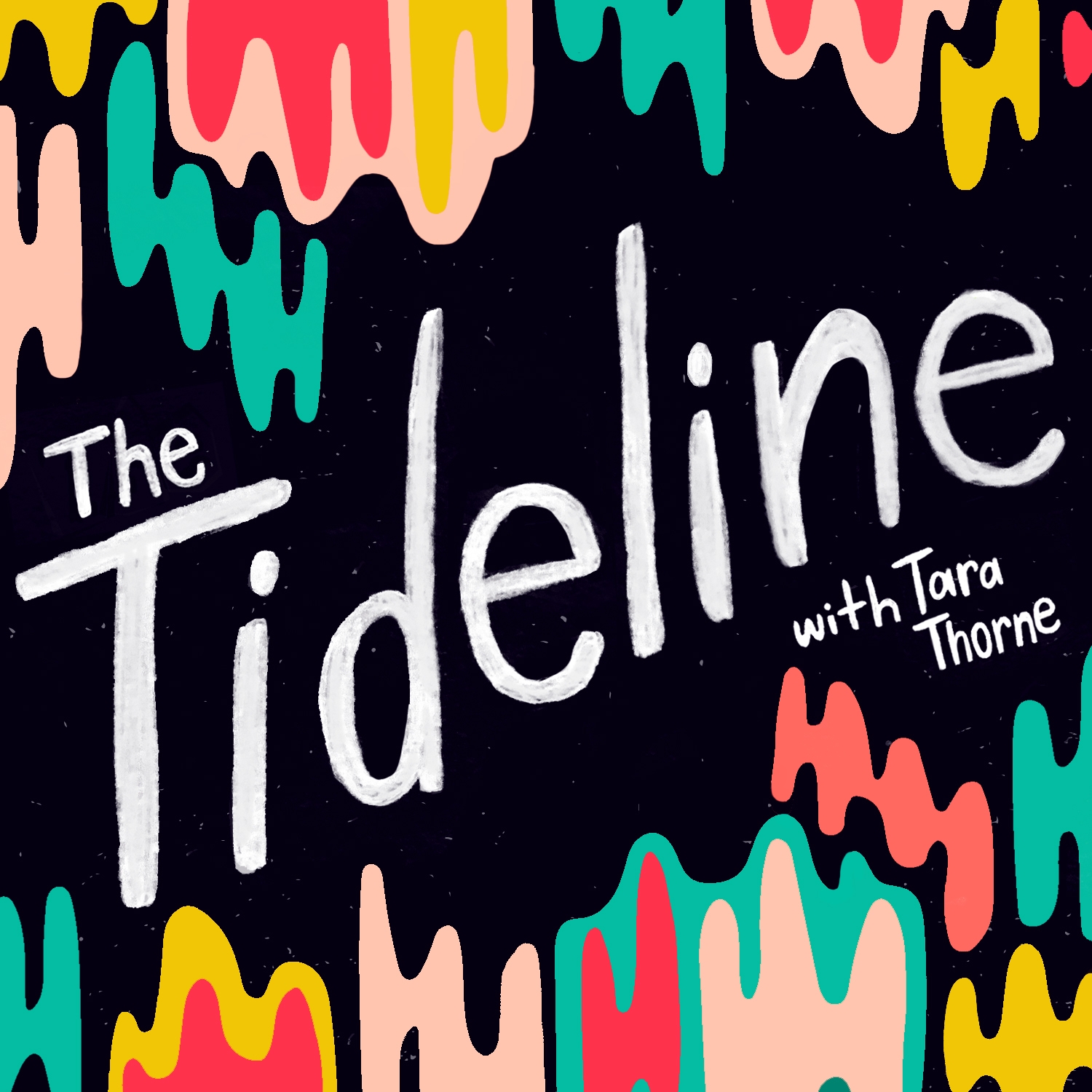 插图与飞溅的颜色和黑色背景，白色文字读塔拉索恩的潮水