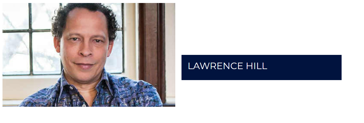 劳伦斯·希尔的照片，右边的方框里写着