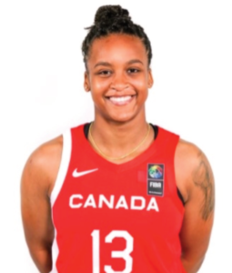 Shay Colley，微笑在她的红色队加拿大制服