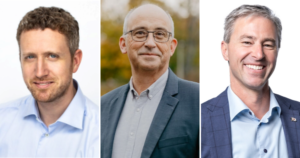 三张大头照:伊恩·兰金，加里·伯里尔和蒂姆·休斯顿