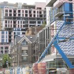 Buildings under construction.