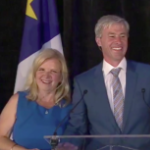 Newly elected premier Tim Houston and his wife Carol Houston