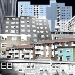 公寓楼的拼贴画在hrm