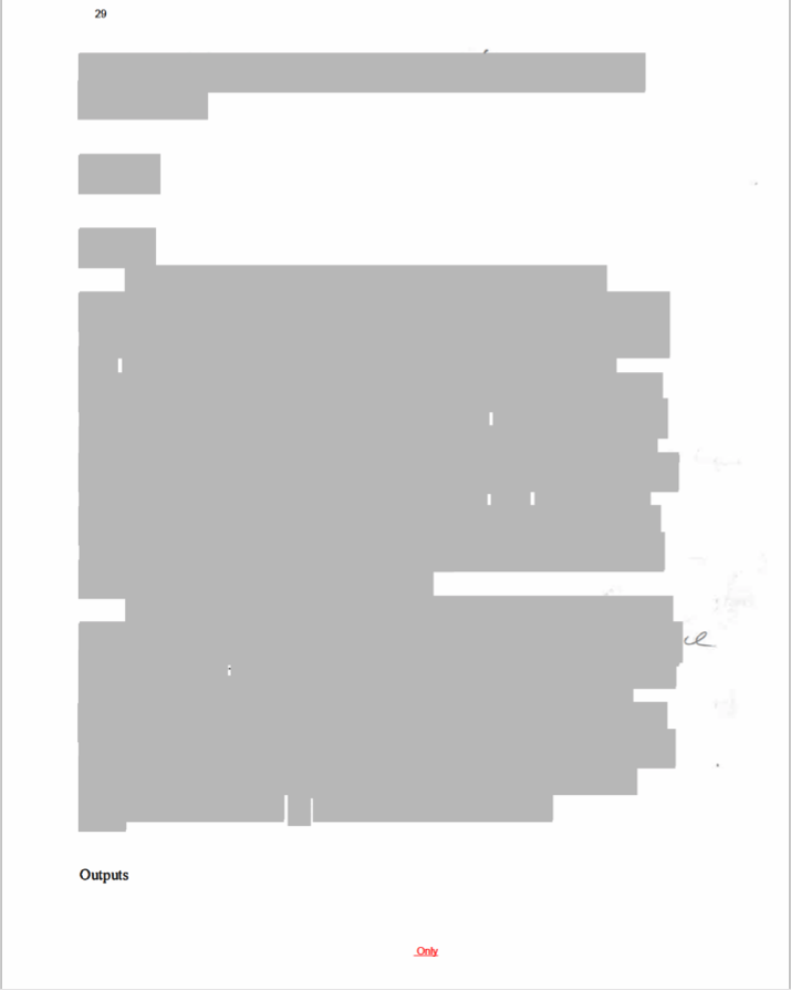 一个用灰色方块隐藏文本的文档