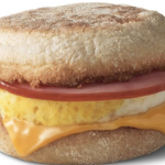 a close up of an Egg McMuffin