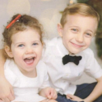 Bria and Braxton Dort, all dressed up and smiling