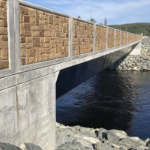 Liscombe River Bridge, with its high solid walls