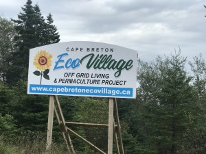 Eco Village sign in Richmond County. Photo: Joan Baxter