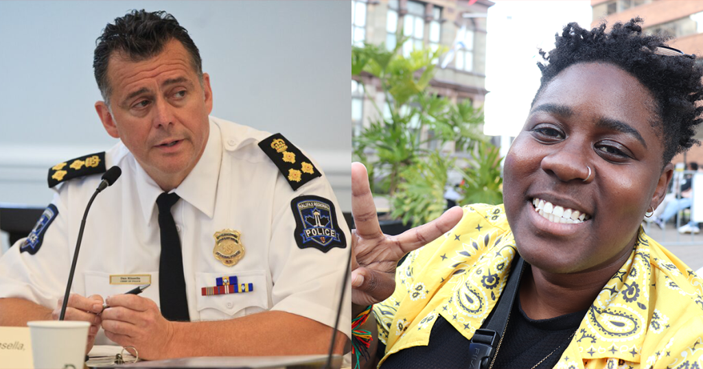 左为丹·金塞拉酋长，右为凯拉·博登酋长。