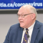 Dr. Strang at a COVID briefing