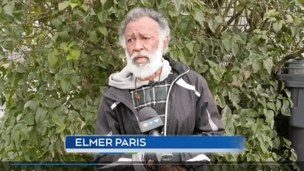 埃尔默·帕里斯接受CTV新闻采访的截图。帕里斯是来自哈利法克斯的资深黑人。