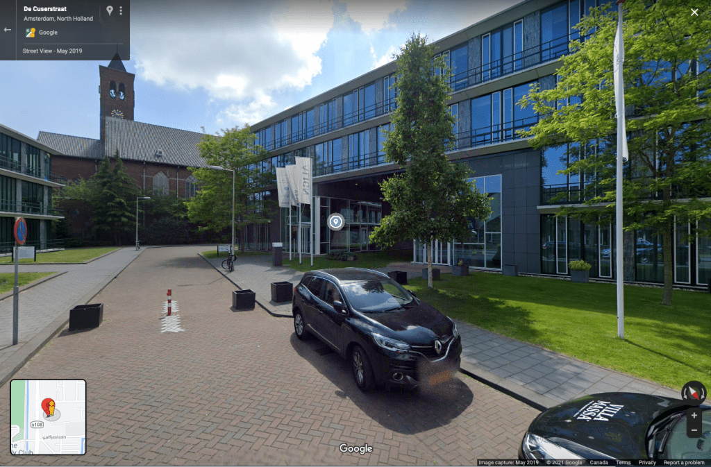 谷歌地图截图显示了Hervey Investment b.v.在法庭文件中提供的地址，该公司拥有北浆新斯科舍省70%的股权，其附属公司是向BC省最高法院申请债权人保护的申请人。