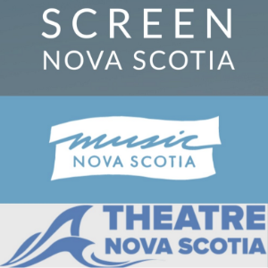 屏幕新斯科舍，音乐新斯科舍和剧院新斯科舍的标志。