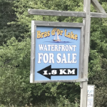 一个标明出售滨水区的标牌