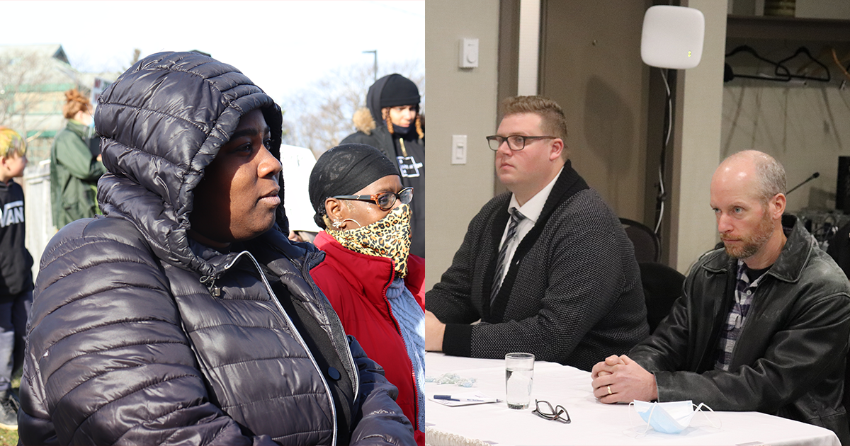 凯拉·博登(左图)对哈利法克斯地区警察提出上诉，她的投诉被驳回。警员斯科特·马丁和杰森·迈斯纳(右图)是投诉中提到的两名逮捕警察。