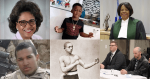 黑色新闻档案的照片拼贴