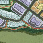 A multicoloured housing development map