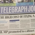 a paper copy of the Telegraph Journal