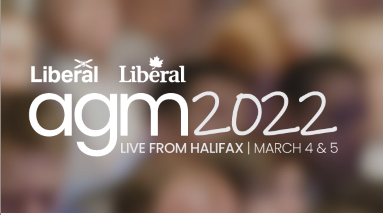 一幅图显示自由党党员大会222于3月4日和5日在哈利法克斯现场直播