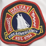哈利法克斯地区消防和紧急情况的刺绣徽章