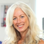 a smiling blonde woman