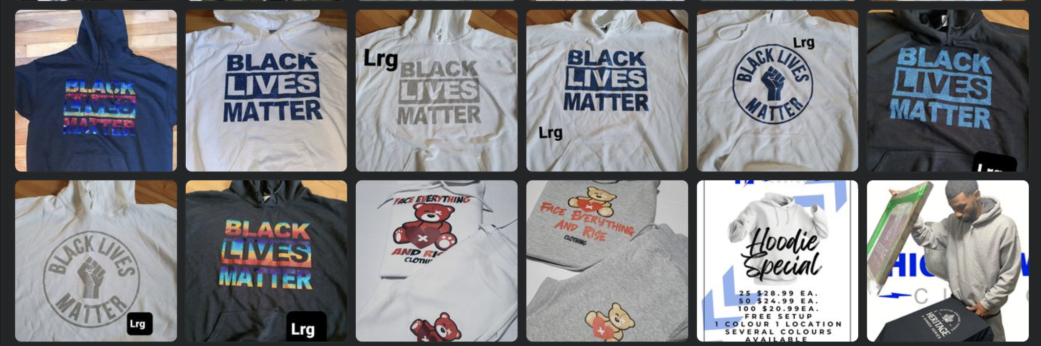 High Powered Customs创作的“黑人的命也是命”服装拼贴画