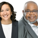 宣传照片中的黑人女性和黑人男性