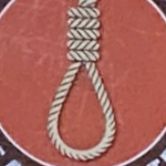 红色背景上有套索的标志