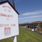 Mulgrave公园哈利法克斯社区外的一个受欢迎的标志