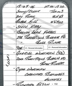 笔记本上某一页的照片，