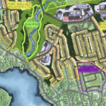 湖附近拟议开发项目的地图