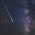 The Milky Way and a shooting star