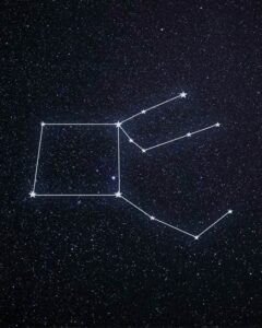 在夜空中像有三条腿的盒子一样的星座