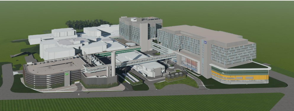 医院建筑群的建筑效果图